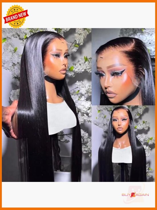 13x6 Full Lace Frontal Wig Straight HD Lace Glueless Human Hair 26 Inch main image 5